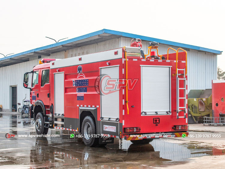HOWO 8,000 Litres Fire Truck - Rear Left Side